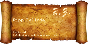 Ripp Zelinda névjegykártya